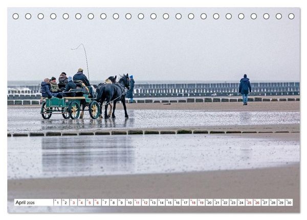 Produktbild: Wintertage auf Norderney (Tischkalender 2026 DIN A5 quer), CALVENDO Monatskalender