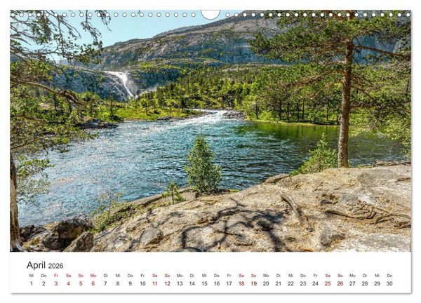 Produktbild: Wasserf&auml;lle in Norwegen (Wandkalender 2026 DIN A3 quer), CALVENDO Monatskalender