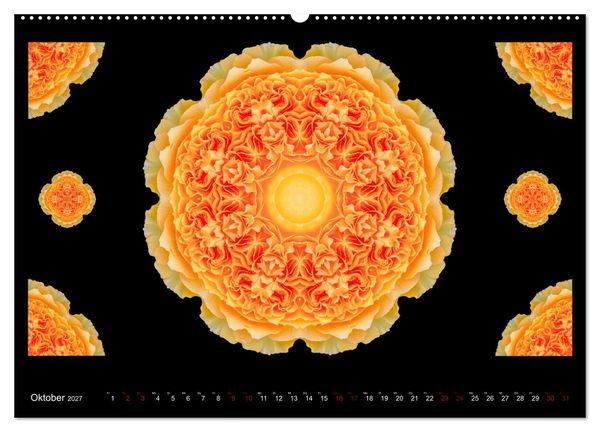 Produktbild: ROSEN MANDALAS (hochwertiger Premium Wandkalender 2027 DIN A2 quer), Kunstdruck in Hochglanz