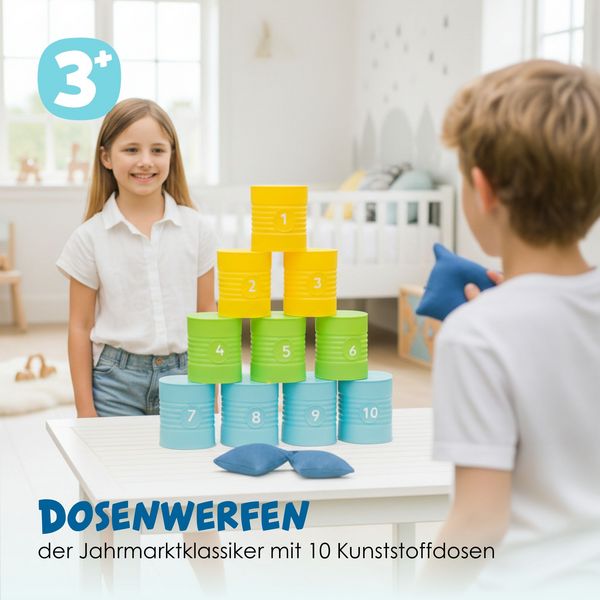 Produktbild: alldoro - Dosenwerfen, Wurfspiel f&uuml;r Kinder