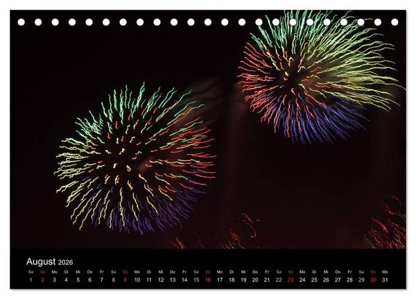 Produktbild: Feuerwerk (Tischkalender 2026 DIN A5 quer), CALVENDO Monatskalender