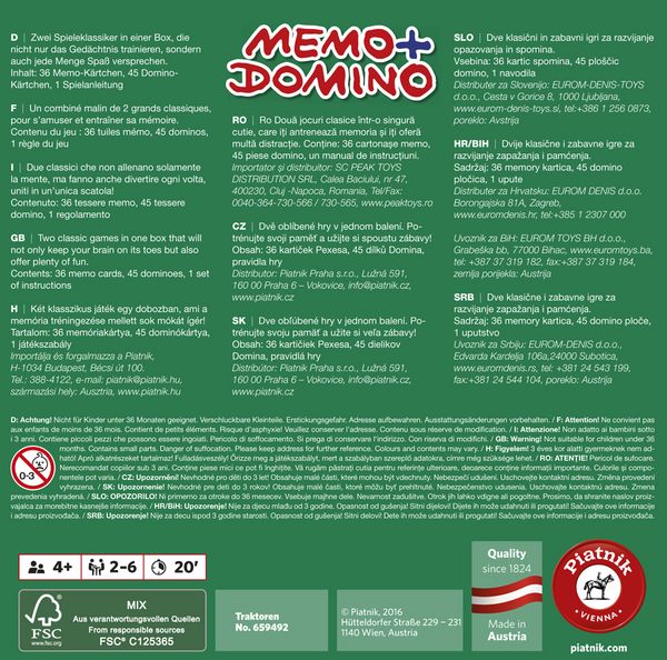 Produktbild: Memo+ Domino Traktoren