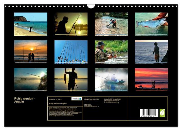 Produktbild: Ruhig werden - Angeln (Wandkalender 2026 DIN A3 quer), CALVENDO Monatskalender