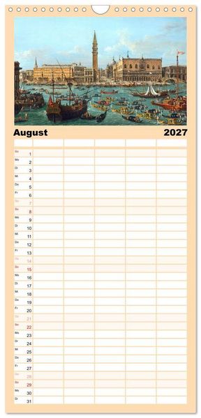 Produktbild: Familienplaner 2027 - Venedig - Gem&auml;lde aus drei Jahrhunderten. Kunstkalender mit 5 Spalten (Wandkalender, 21 x 45 cm) CALVENDO