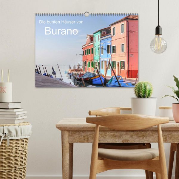 Produktbild: Die bunten H&auml;user von Burano (Wandkalender 2026 DIN A3 quer), CALVENDO Monatskalender