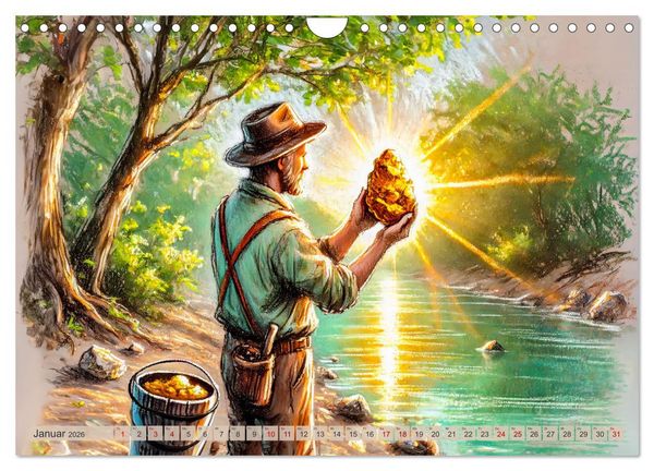 Produktbild: Auf den Spuren des Goldes - Vom Goldrausch am Yukon River (Wandkalender 2026 DIN A4 quer), CALVENDO Monatskalender