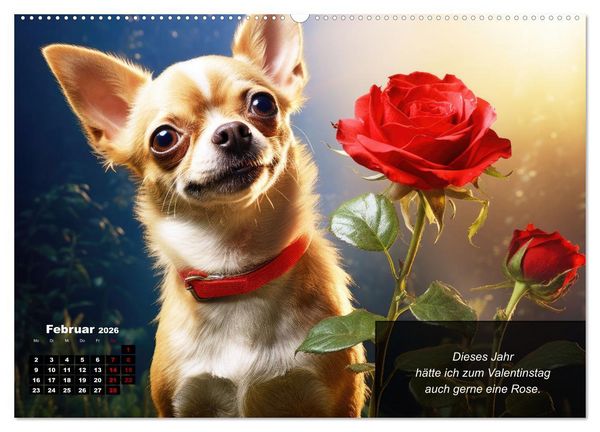 Produktbild: Lustige Chihuahua-Momente (hochwertiger Premium Wandkalender 2026 DIN A2 quer), Kunstdruck in Hochglanz