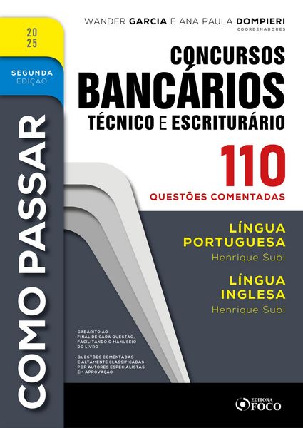 Produktbild: Como Passar em Concursos Banc&aacute;rios - T&eacute;cnico e Escritur&aacute;rio - 2&ordf; Ed - 2025