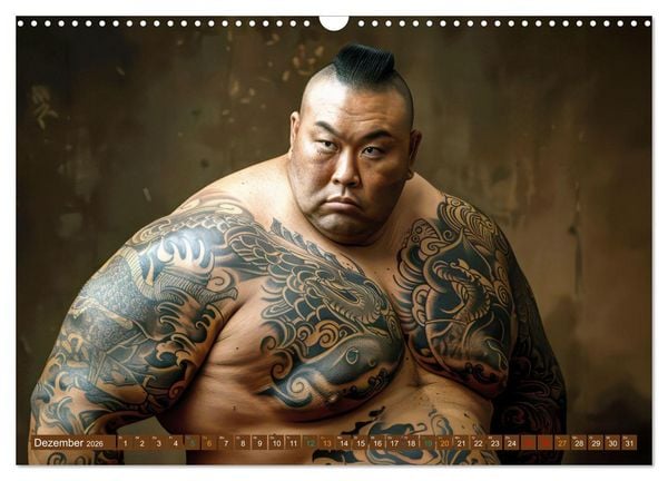 Produktbild: Sumo - Japans schwere Ringer (Wandkalender 2026 DIN A3 quer), CALVENDO Monatskalender