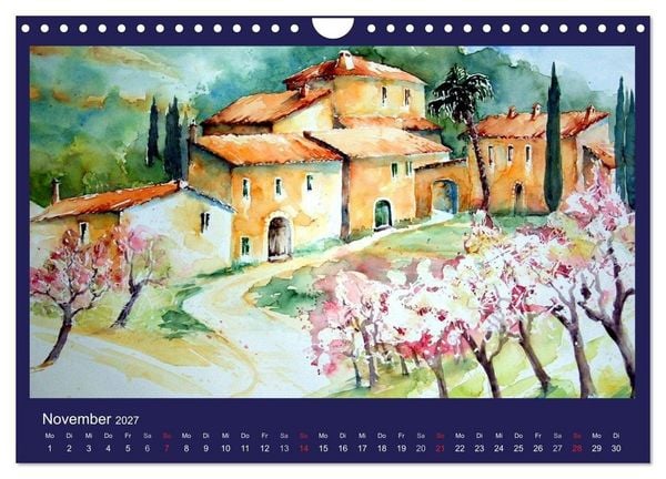 Produktbild: Mallorca Aquarelle (Wandkalender 2027 DIN A4 quer), CALVENDO Monatskalender