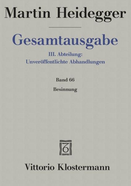 Produktbild: Besinnung (1938/39). Im Anhang: Mein bisheriger Weg