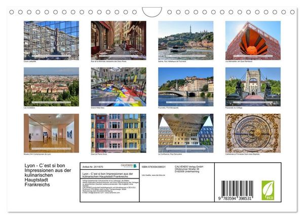 Produktbild: Lyon - C`est si bon Impressionen aus der kulinarischen Hauptstadt Frankreichs (Wandkalender 2027 DIN A4 quer), CALVENDO Monatskalender