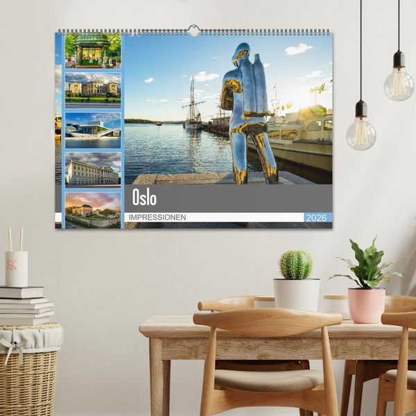 Produktbild: Oslo Impressionen (Wandkalender 2026 DIN A2 quer), CALVENDO Monatskalender