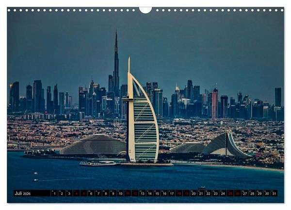 Produktbild: Dubai Panoramen (Wandkalender 2026 DIN A3 quer), CALVENDO Monatskalender