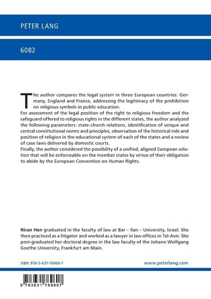 Produktbild: Legitimization of Religious Symbols in the Education - Development towards Pluralism or Secularism