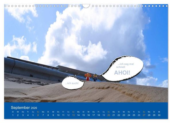 Produktbild: An der Waterkant mit Jan Cux und Cuxi (Wandkalender 2026 DIN A3 quer), CALVENDO Monatskalender