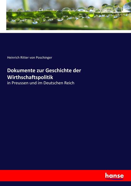 Produktbild: Dokumente zur Geschichte der Wirthschaftspolitik