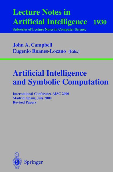 Produktbild: Artificial Intelligence and Symbolic Computation