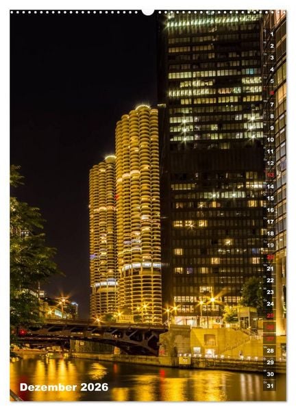 Produktbild: CHICAGO Der Stadtkern (hochwertiger Premium Wandkalender 2026 DIN A2 hoch), Kunstdruck in Hochglanz
