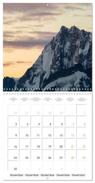 Produktbild: Paysages du Mont-Blanc (Calendrier mural carr&eacute; 2026 30x30 cm) Calendrier double avec une page pour vos prises de notes