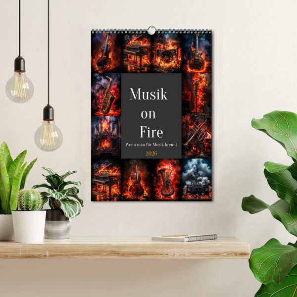 Produktbild: Musik on Fire (Wandkalender 2026 DIN A3 hoch), CALVENDO Monatskalender