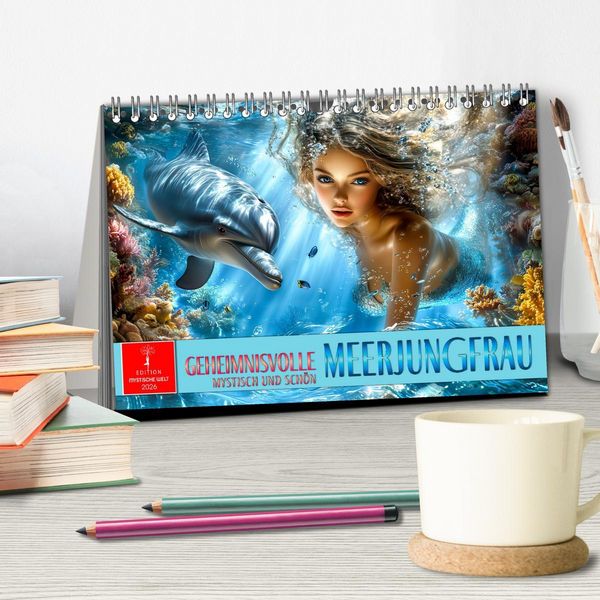 Produktbild: Geheimnisvolle Meerjungfrau (Tischkalender 2026 DIN A5 quer), CALVENDO Monatskalender