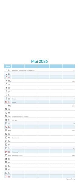 Produktbild: Kreativ-Kalender Familienplaner 2026 - 5 Spalten - 19,5x45 cmFoto, Malen, Basteln - datiert - Kreativkalender - Foto-Kalender - Familienkalender - Wan