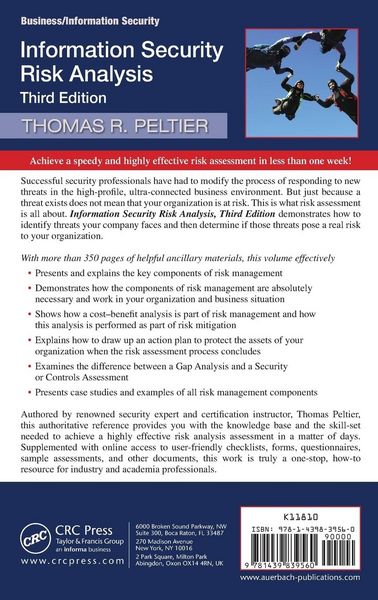 Produktbild: Information Security Risk Analysis