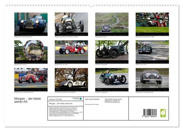 Produktbild: Morgan... der letzte seiner Art (hochwertiger Premium Wandkalender 2026 DIN A2 quer), Kunstdruck in Hochglanz