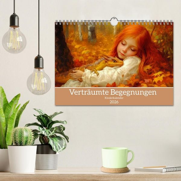 Produktbild: Vertr&auml;umte Begegnungen - Kinderkalender (Wandkalender 2026 DIN A4 quer), CALVENDO Monatskalender