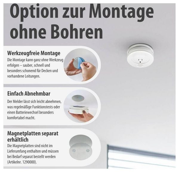 Produktbild: Brennenstuhl RM C 9010 Rauchwarnmelder batteriebetrieben (&Oslash; x H) 100 mm x 35 mm
