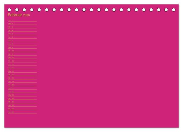Produktbild: Bastel-Geburtstagskalender pink / Geburtstagskalender (Tischkalender 2026 DIN A5 quer), CALVENDO Monatskalender