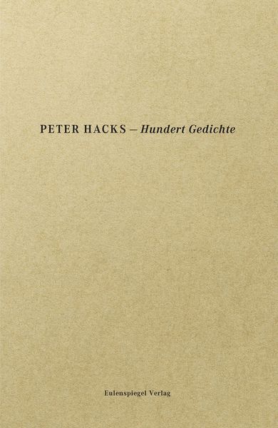 Produktbild: Hundert Gedichte
