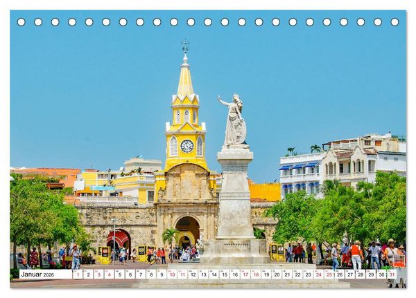Produktbild: Cartagena - Stadt an der Karibikk&uuml;ste Kolumbiens (Tischkalender 2026 DIN A5 quer), CALVENDO Monatskalender