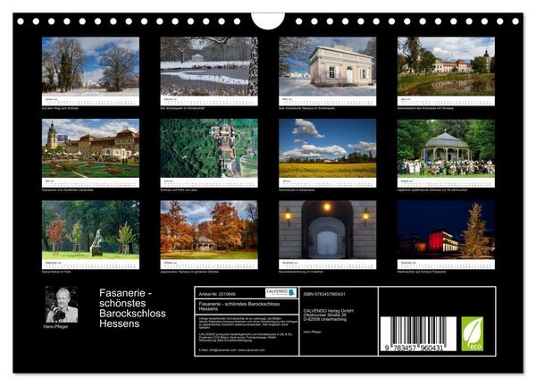 Produktbild: Fasanerie - sch&ouml;nstes Barockschloss Hessens (Wandkalender 2026 DIN A4 quer), CALVENDO Monatskalender