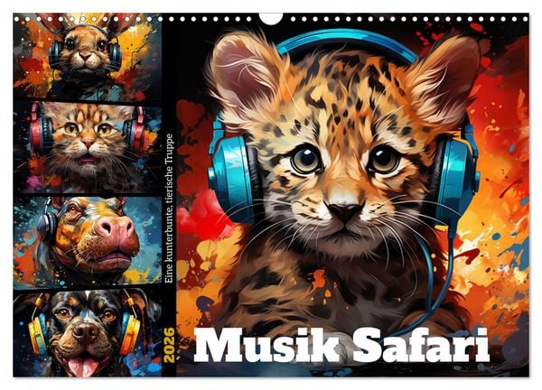 Produktbild: Musik Safari (Wandkalender 2026 DIN A3 quer), CALVENDO Monatskalender