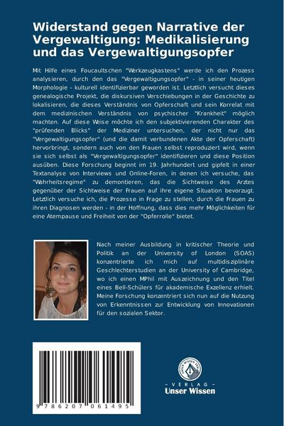 Produktbild: Widerstand gegen Narrative der Vergewaltigung: Medikalisierung und das Vergewaltigungsopfer