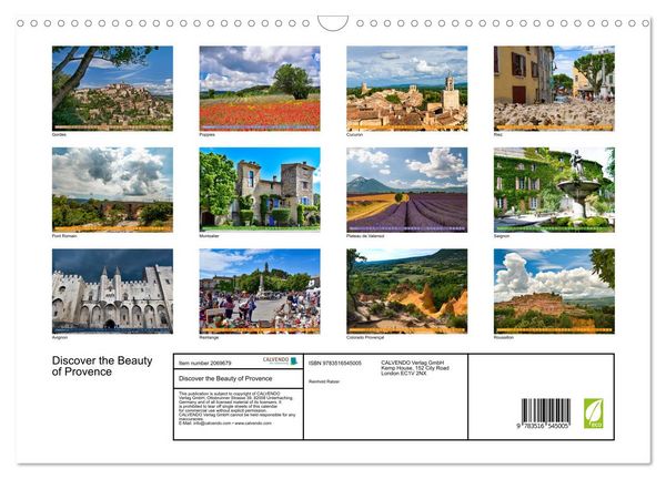 Produktbild: Discover the Beauty of Provence (Wall Calendar 2026 DIN A3 landscape), CALVENDO 12 Month Wall Calendar