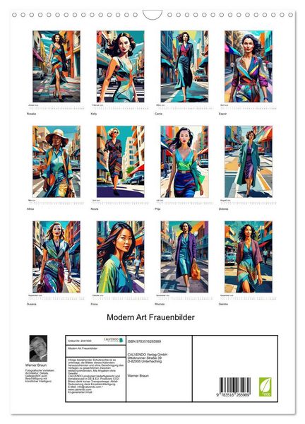 Produktbild: Modern Art Frauenbilder (Wandkalender 2026 DIN A3 hoch), CALVENDO Monatskalender