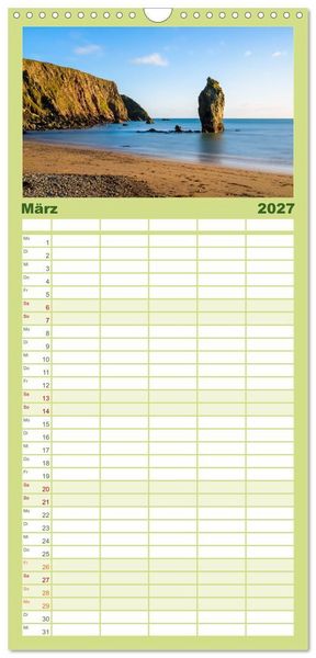 Produktbild: Familienplaner 2027 - Mystisches Irland mit 5 Spalten (Wandkalender, 21 x 45 cm) CALVENDO
