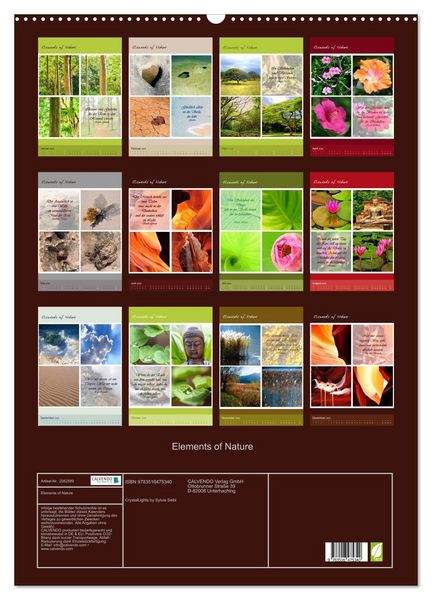 Produktbild: Elements of Nature (Wandkalender 2026 DIN A2 hoch), CALVENDO Monatskalender