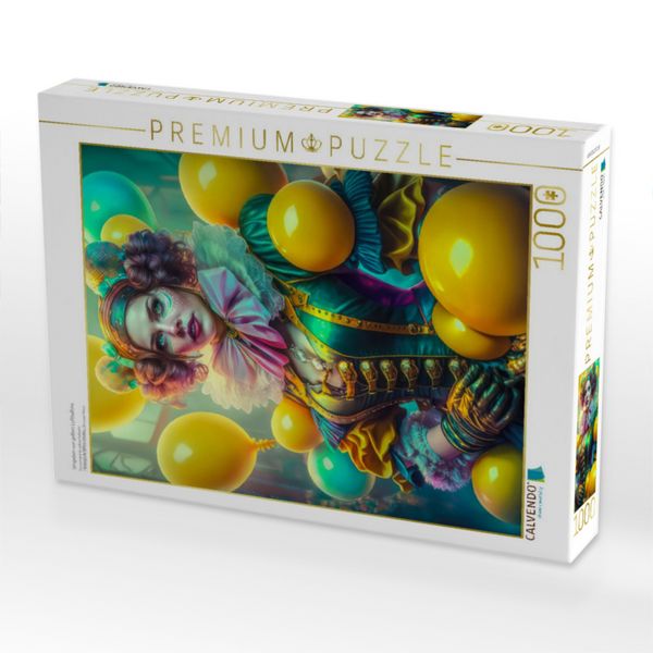Produktbild: CALVENDO Puzzle Umgeben von gelben Luftballons | 1000 Teile Lege-Gr&ouml;&szlig;e 64x48cm Foto-Puzzle f&uuml;r gl&uuml;ckliche Stunden