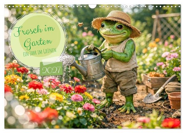 Produktbild: Frosch im Garten (Wandkalender 2027 DIN A3 quer), CALVENDO Monatskalender