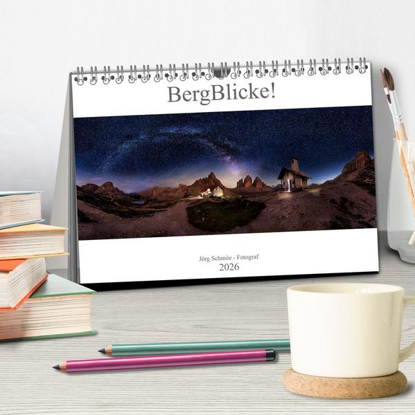Produktbild: BergBlicke! (Tischkalender 2026 DIN A5 quer), CALVENDO Monatskalender