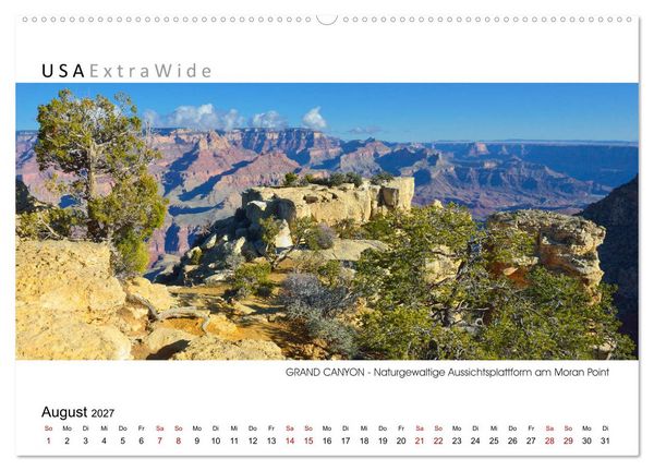 Produktbild: GRAND CANYON Panoramabilder (Wandkalender 2027 DIN A2 quer), CALVENDO Monatskalender