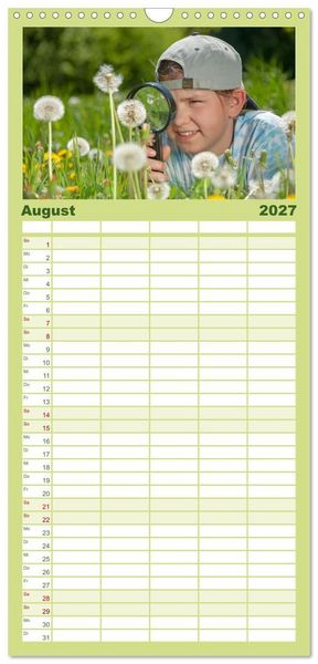 Produktbild: Familienplaner 2027 - Wir lieben die Natur! mit 5 Spalten (Wandkalender, 21 x 45 cm) CALVENDO