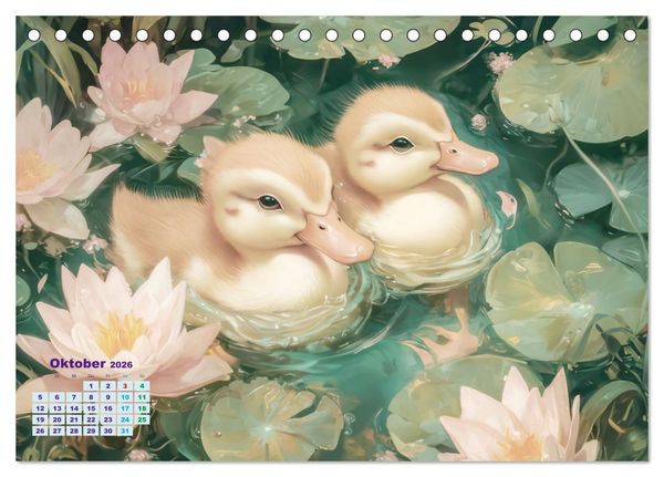 Produktbild: Verspieltheit und Harmonie (Tischkalender 2026 DIN A5 quer), CALVENDO Monatskalender
