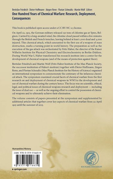 Produktbild: One Hundred Years of Chemical Warfare: Research, Deployment, Consequences