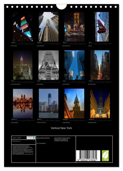 Produktbild: Vertical New York (Wandkalender 2026 DIN A4 hoch), CALVENDO Monatskalender