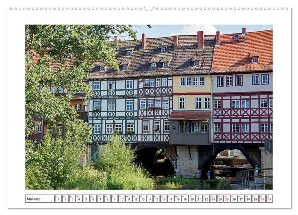 Produktbild: Erfurt (hochwertiger Premium Wandkalender 2026 DIN A2 quer), Kunstdruck in Hochglanz